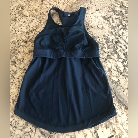 Lululemon Women’s Racerback Tank Top Back Cut Out Built in Bra Size XS - Picture 6 of 12